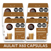 Cargar imagen en el visor de la galería, Cafe Aulait - 6 Cajas x10 Capsulas Dolce Gusto