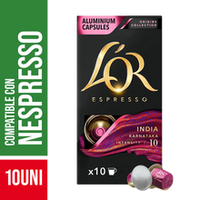 Cargar imagen en el visor de la galería, Caja x10 Capsulas Cafe Lor Nespresso - Origins India int. 10