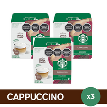 Cargar imagen en el visor de la galería, Cappucino Starbucks - 3 Cajas x12 Capsulas Dolce Gusto