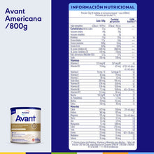 Cargar imagen en el visor de la galería, Suplemento Purisima Avant - Lata 800g Leche en Polvo (Crema Americana)