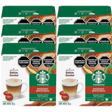 Cargar imagen en el visor de la galería, Hazelnut Macchiato Starbucks - 6 Cajas x12 Capsulas Dolce Gusto