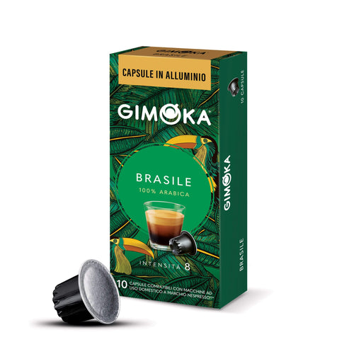 Nuevo! Brasile - Caja x10 capsulas Gimoka Nespresso Aluminio-Capsulandia-1