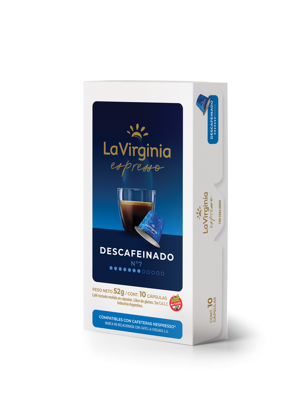 Descafeinado - Caja x10 capsulas La Virgina Nespresso
