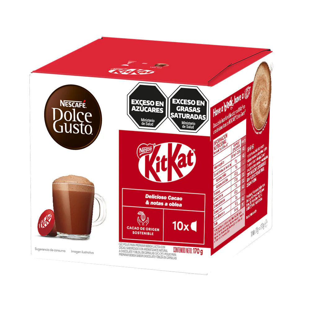 NUEVO! Chocolate Kit Kat - Caja x10 Capsulas Dolce Gusto