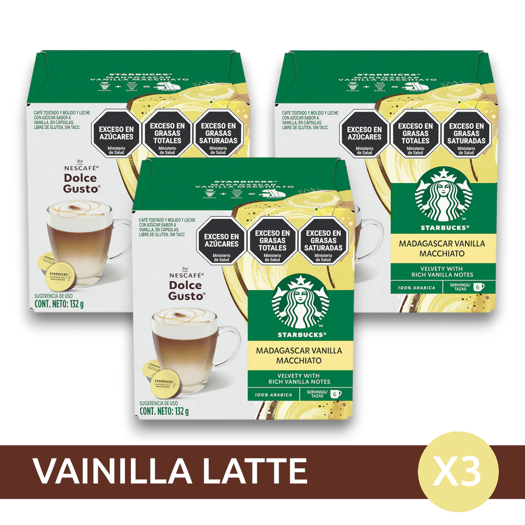 Vainilla Latte Starbucks® - 3 cajas Capsulas Dolce Gusto