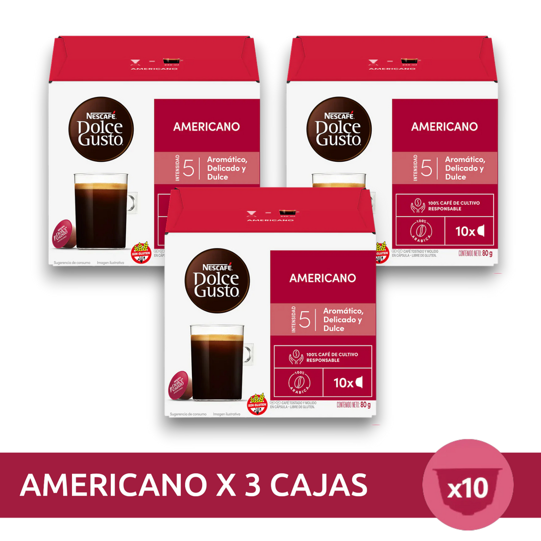 Pack x30 cápsulas Dolce Gusto - Americano