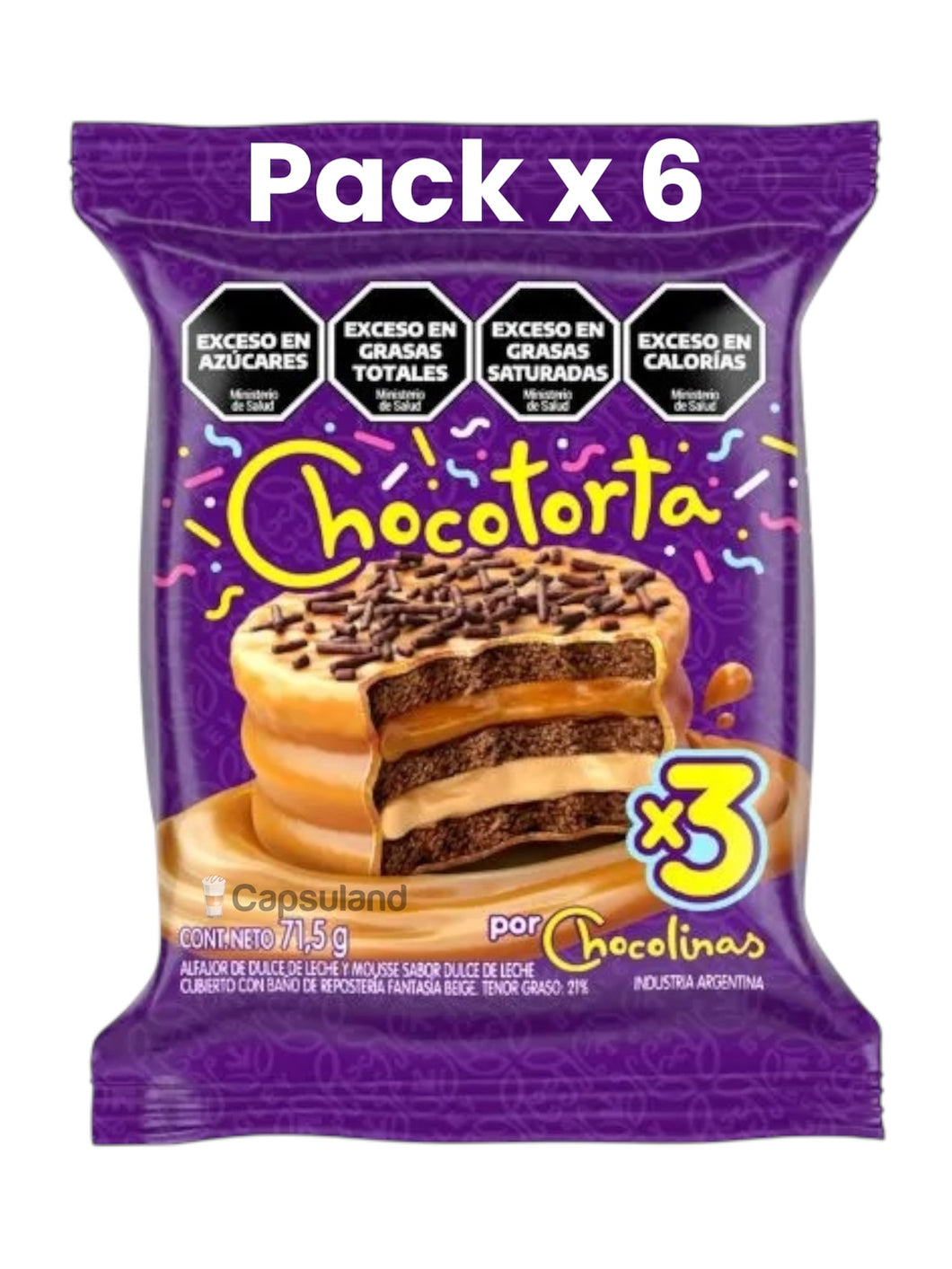 6 Alfajores Chocotorta Triple - Chocolinas y Dulce de Leche!
