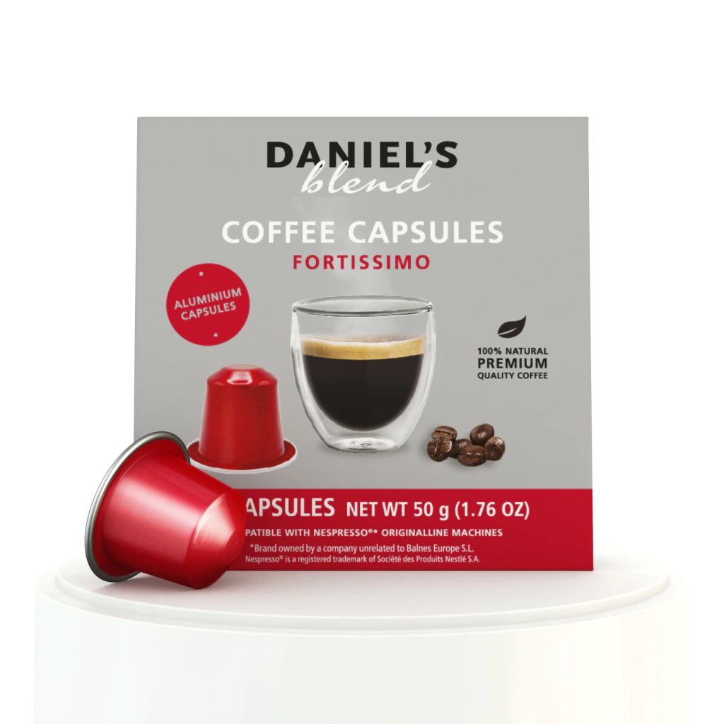 Fortissimo - Caja x10 capsulas Daniels Nespresso Aluminio-Capsulandia