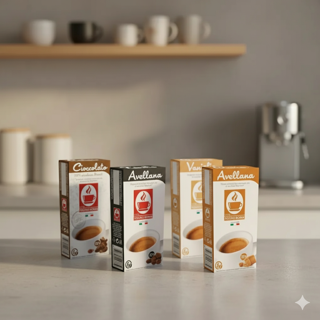 Pack Degustación saborizadas x40 Capsulas Bonini para Nespresso