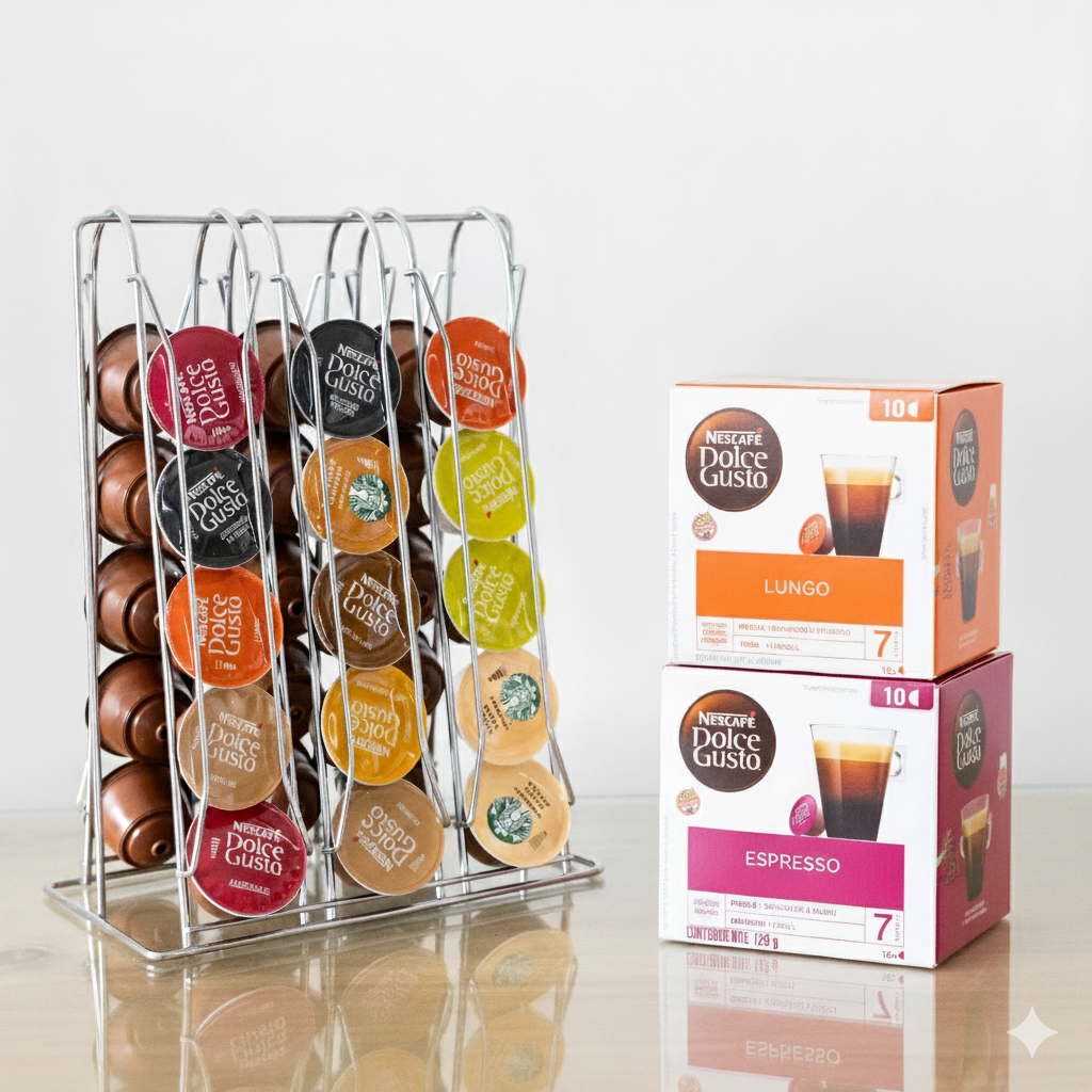 Porta Cápsulas Dolce Gusto x30 + 2 Cajas x10 cápsulas a elección