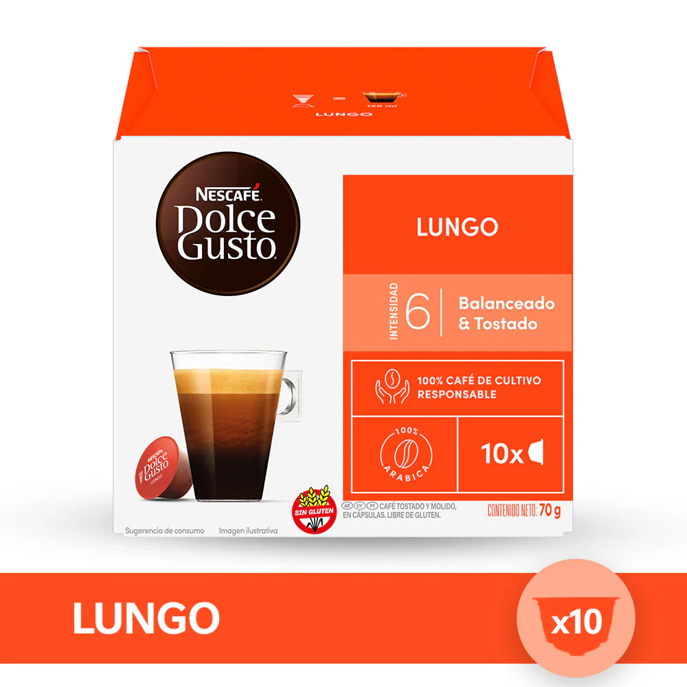 Lungo - Caja x10 Capsulas Dolce Gusto