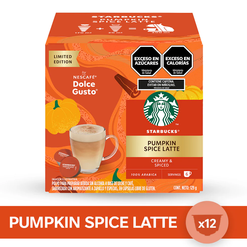 Pumpkin Spice Latte Starbucks - Caja x12 Capsulas Dolce Gusto