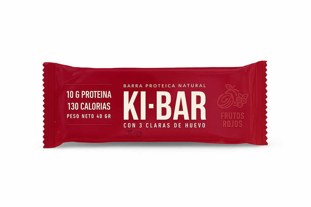 10 Ki Bar Barrita Proteica - Frutos Rojos Datiles + 3 Claras Sin Tacc