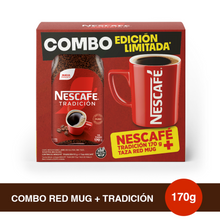 Cargar imagen en el visor de la galería, Combo Nescafe Tradicion De 170g + Taza Roja Original
