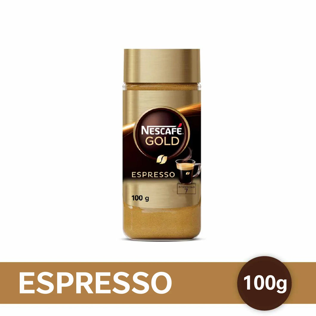 Nescafe GOLD Espresso 100g - Cafe Soluble SIN Azucar