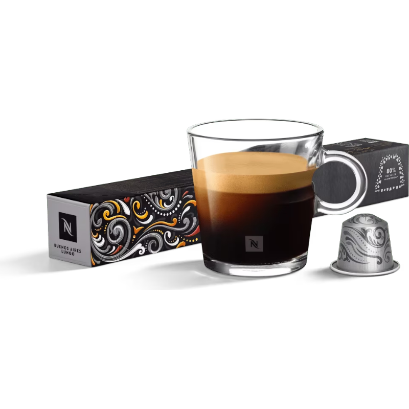 NUEVO! Buenos Aires Lungo - 10 cápsulas Nespresso World Explorations