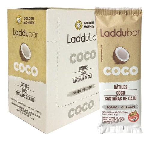 12 Barritas Laddubar Coco & Caju 30g. Veganas SIN tacc-Capsulandia-3