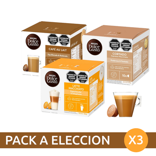 3 cajas - x10 cápsulas Dolce Gusto a elección - Capsulandia

