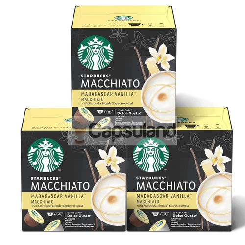 3 Madagascar Vainilla Machiatto Starbucks® x12 Capsulas Dolce Gusto-Capsulandia-1