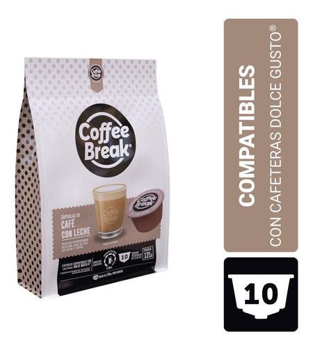 AuLait / Cafe con leche - 10 Capsulas Coffee Break Dolce Gusto®-Capsulandia-1