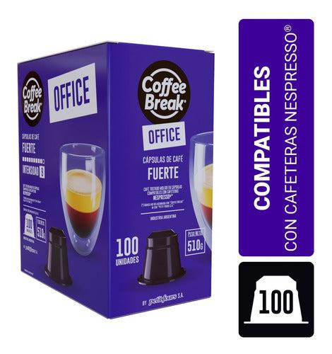 Box 100 Capsulas Coffee Break Nespresso® - Fuerte-Capsulandia-1