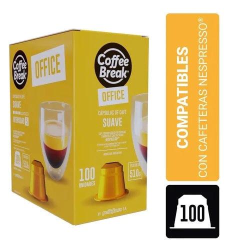 Box 100 Capsulas Coffee Break Nespresso® - Suave-Capsulandia-1