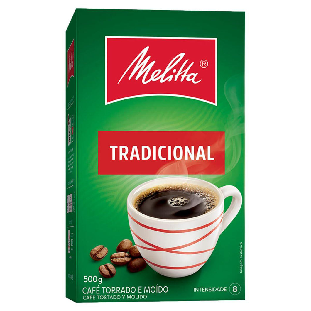Cafe molido Melitta Tradicional 500g Tostado Sin Azucar - Brasil