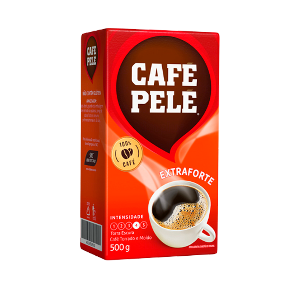 Cafe molido Pele Extra Forte 500g Tostado Sin Azucar - Brasil