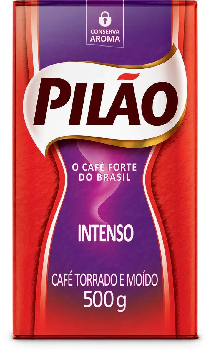 Cafe molido Pilao Intenso 500g Tostado Sin Azucar - Brasil