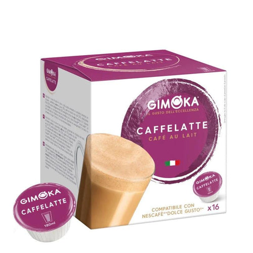 Caffe Latte Gimoka (AuLait) - Caja 16 cápsulas para Dolce Gusto-Capsulandia-1