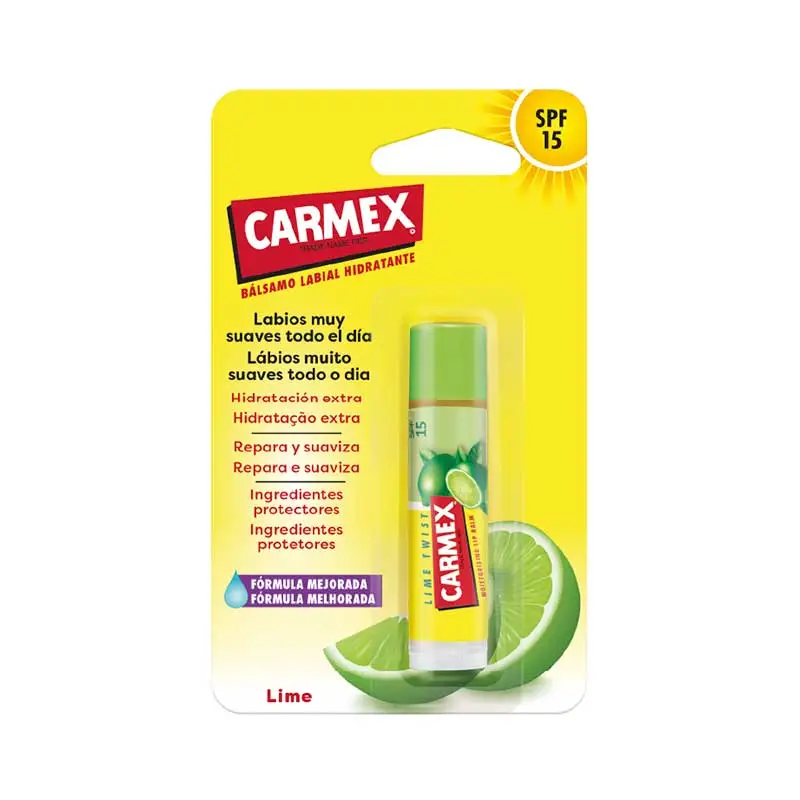 Carmex x1 balsamo labial en stick FPS 15, 425mg - Sabor lima