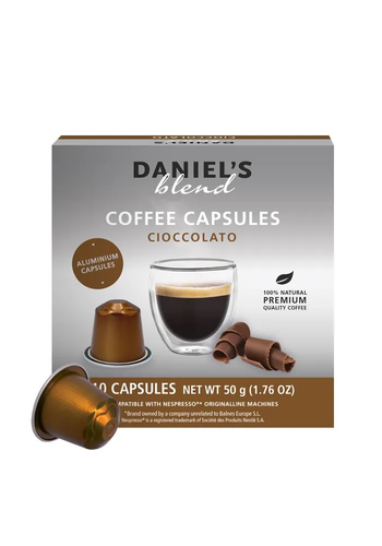 cioccolato - Caja x10 capsulas Daniels Nespresso Aluminio-Capsulandia - 1