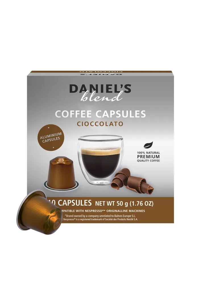 cioccolato - Caja x10 capsulas Daniels Nespresso Aluminio-Capsulandia - 1