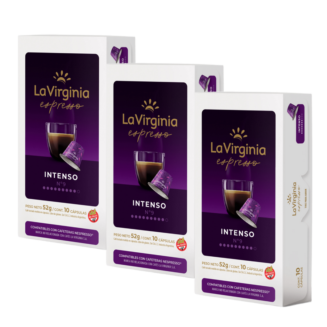Intenso - 3 Cajas x10 capsulas La Virgina Nespresso-Capsulandia-1