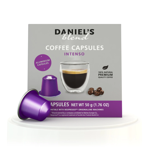 Intenso - Caja x10 capsulas Daniels Nespresso Aluminio-Capsulandia