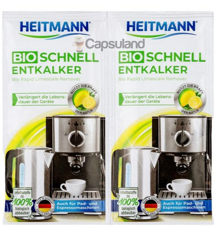 Kit 2 Descalcificador Heitmann Bio Dolce Gusto o Nespresso Import. Alemania-Capsulandia-1