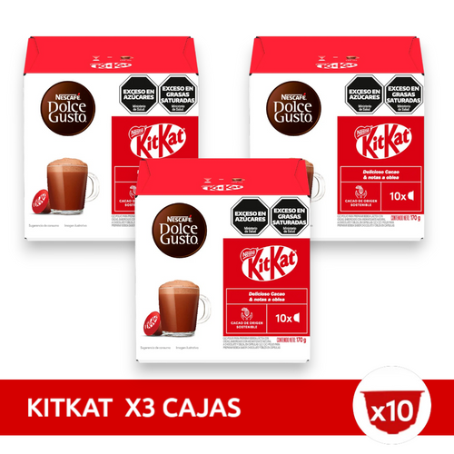 KITKAT - 3 Cajas De 10 cápsulas Dolce Gusto-Capsulandia