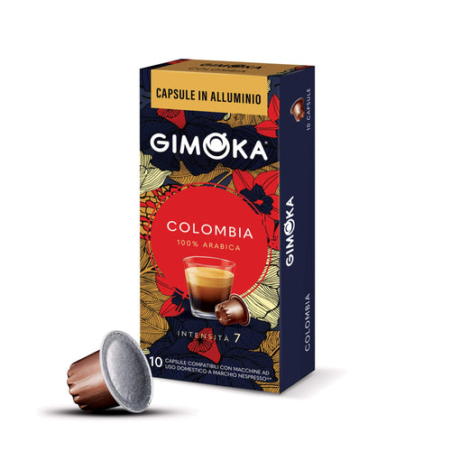Nuevo! Colombia - Caja x10 capsulas Gimoka Nespresso Aluminio-Capsulandia-1
