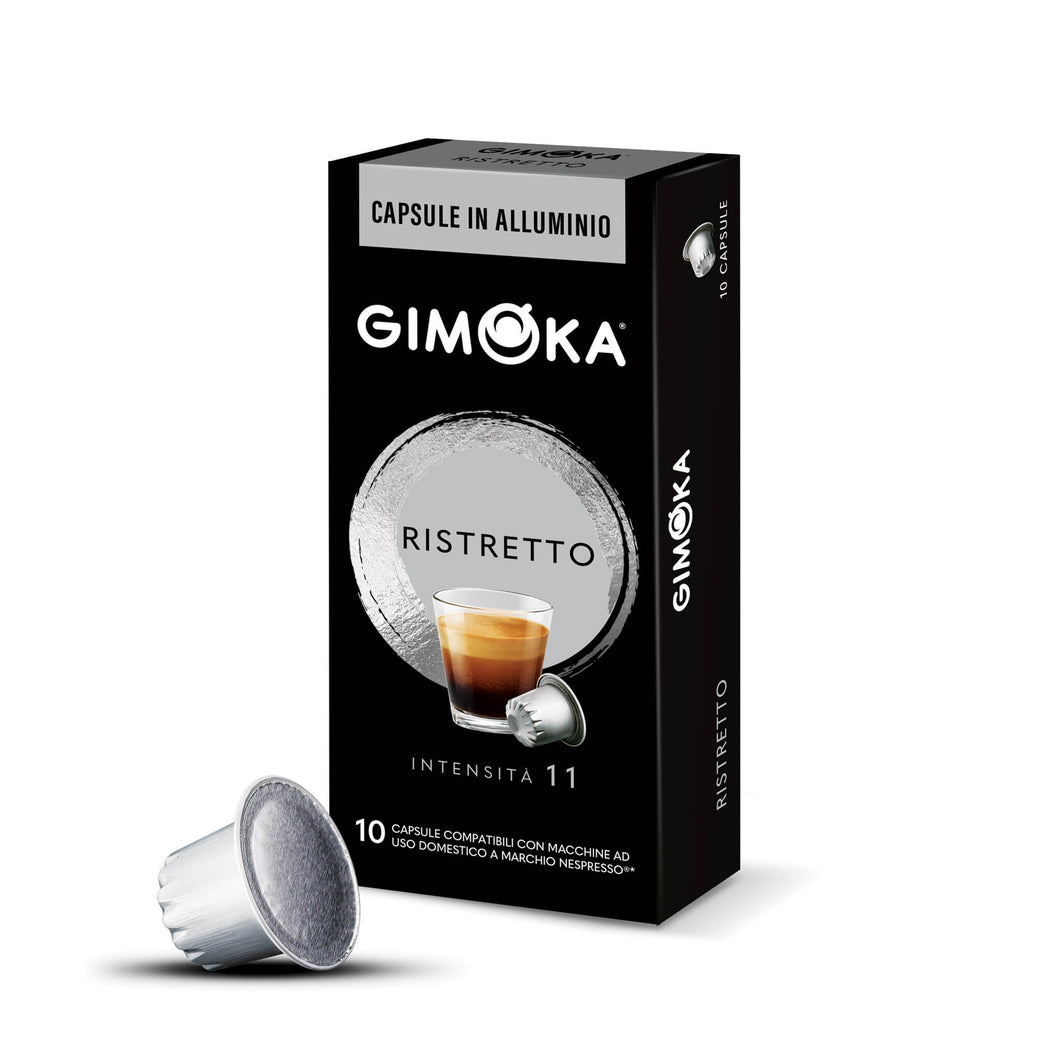 Nuevo! Ristretto - Caja x10 capsulas Gimoka Nespresso Aluminio-Capsulandia-1