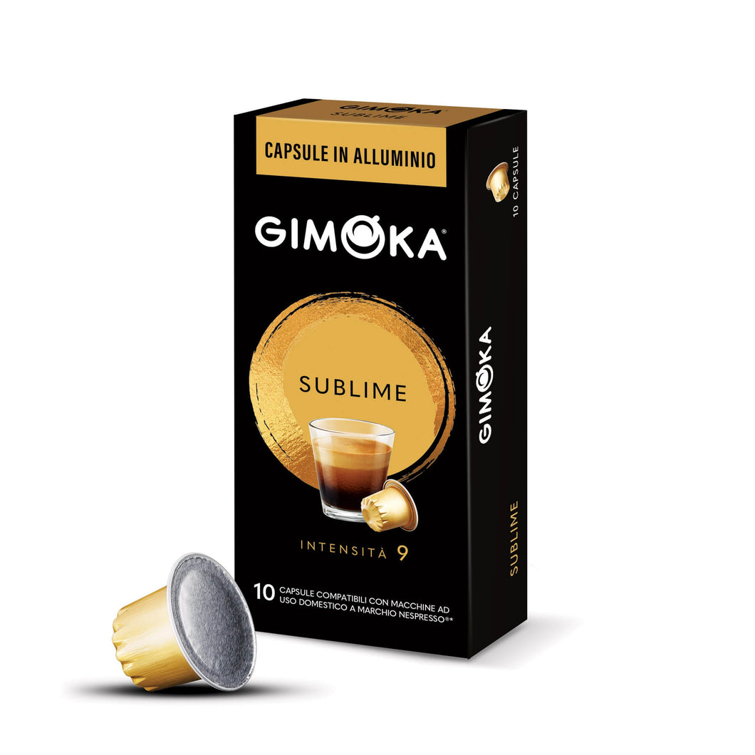 Nuevo! Sublime - Caja x10 capsulas Gimoka Nespresso Aluminio-Capsulandia-1
