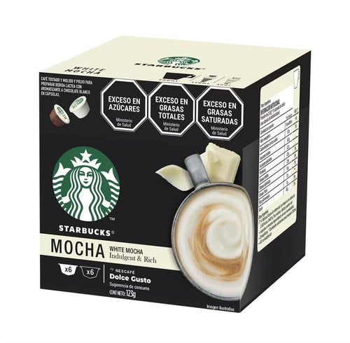 NUEVO! White Mocha Starbucks x12 capsulas Dolce Gusto Chocolate Blanco-Capsulandia-1