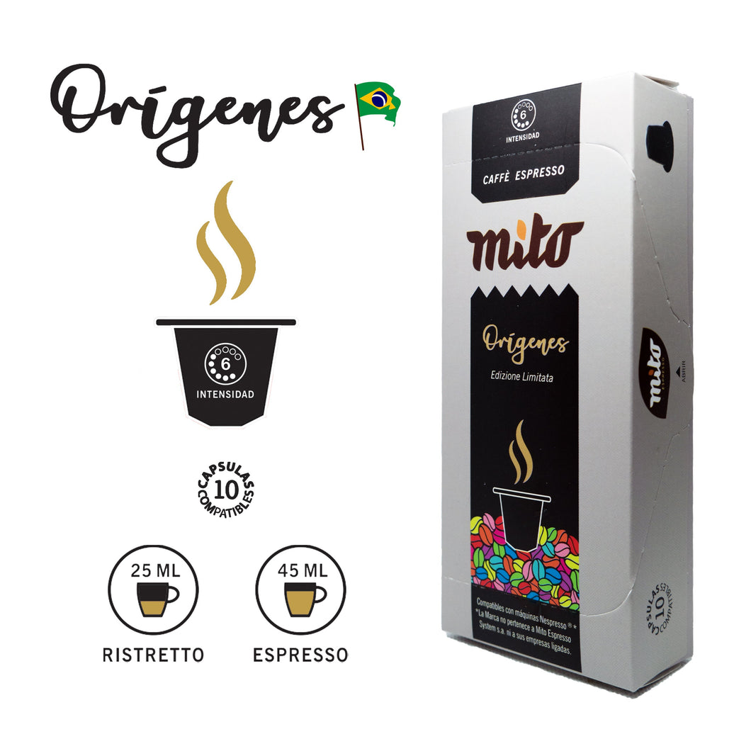 Origen Brasil - Caja x10 Capsulas Mito Nespresso Compatibles-Capsulandia-1
