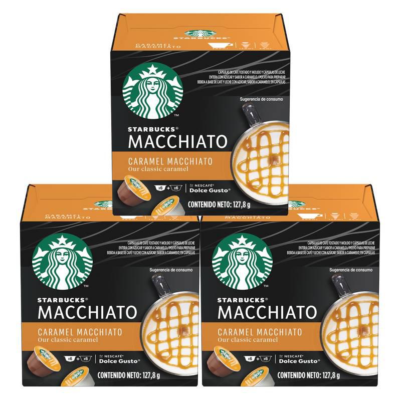 Pack 3 Cajas Caramel Machiatto Starbucks® - x12 Capsulas Dolce Gusto-Capsulandia-1