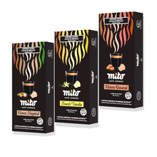 Cargar imagen en el visor de la galería, PACK Degustacion 30 Capsulas Mito Nespresso Saborizadas - Vainilla, Caramel, Avellanas-Capsulandia
