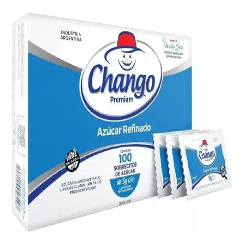 Pack x100 sobres de azucar Chango