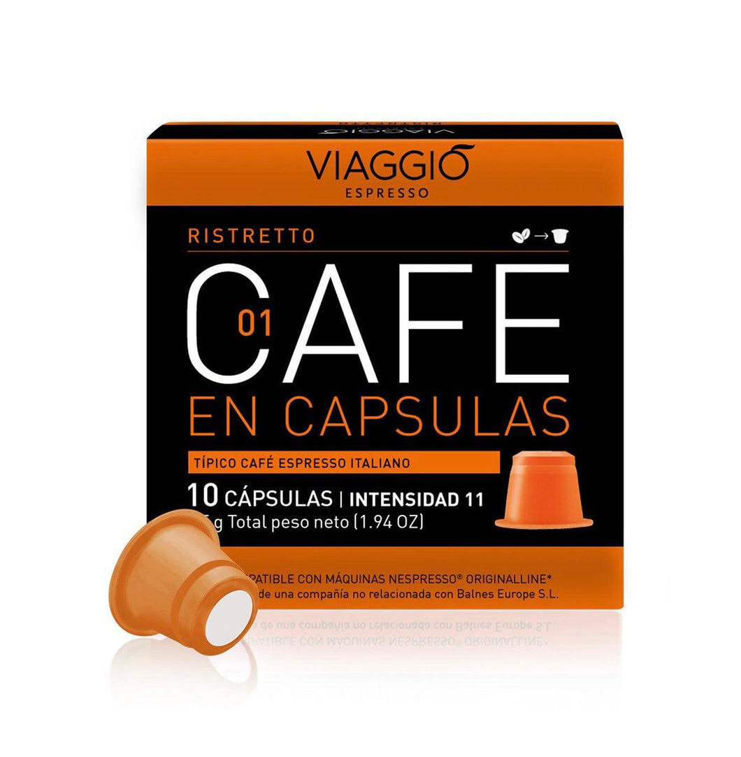 Sale! Ristretto - Caja x10 capsulas Viaggio Nespresso-Capsulandia-1