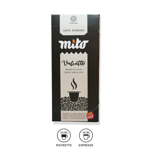 Vulcatto - Caja x10 Capsulas Mito Nespresso Compatibles-Capsulandia