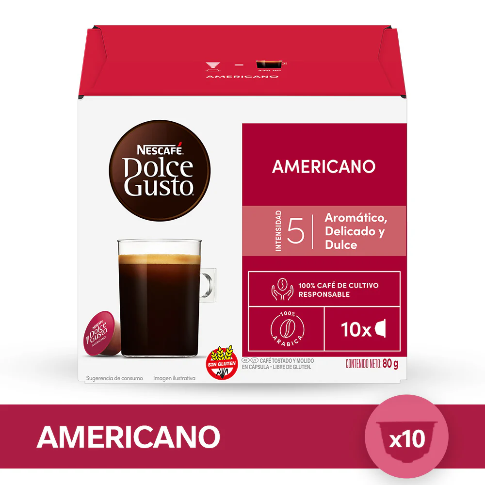 Americano - Caja x10 cápsulas Dolce Gusto-Capsulandia