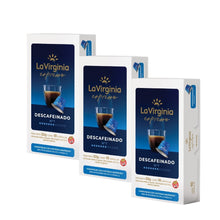 Cargar imagen en el visor de la galería, Descafeinado - 3 Cajas x10 capsulas La Virgina Nespresso
