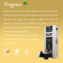 Cargar imagen en el visor de la galería, Origen Brasil -  Caja x10 Capsulas Mito Nespresso Compatibles
